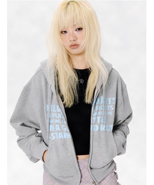A'GEM/9 × .kom 『runningHIGH/ランニングハイ』 LETTERING CROP ZIP