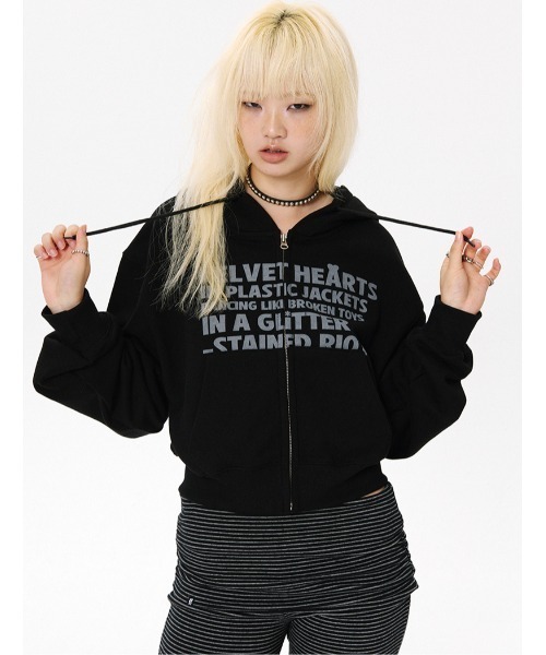 A'GEM/9 × .kom 『runningHIGH/ランニングハイ』 LETTERING CROP ZIP