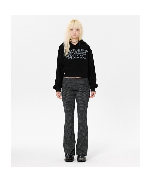 runningHIGH(ランニングハイ)の「A'GEM/9 × .kom 『runningHIGH/ランニングハイ』 LETTERING CROP ZIP UP HOODIE/レタリングクロップ ジップアップパーカー(パーカー・レディース・ブラック/ホワイト/グレー・FREE)」の22枚目の写真