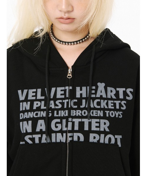 runningHIGH(ランニングハイ)の「A'GEM/9 × .kom 『runningHIGH/ランニングハイ』 LETTERING CROP ZIP UP HOODIE/レタリングクロップ ジップアップパーカー(パーカー・レディース・ブラック/ホワイト/グレー・FREE)」の20枚目の写真