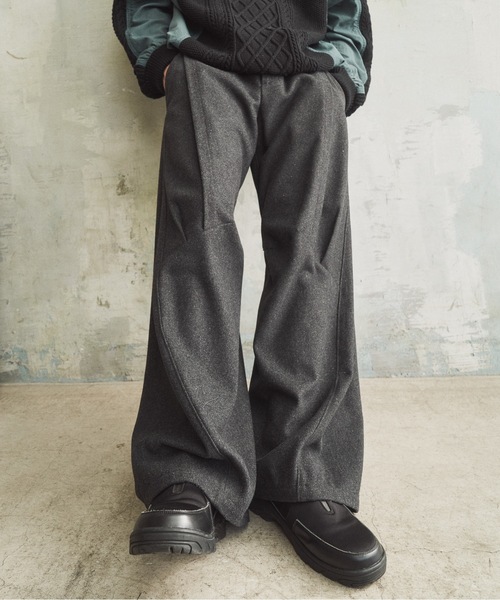 CASPER JOHN(キャスパージョン)の「Melton tuck pants/メルトンタックパンツ(その他パンツ・メンズ・ブラック/グレー/ブラウン・SMALL/X-SMALL/LARGE/MEDIUM)」の12枚目の写真