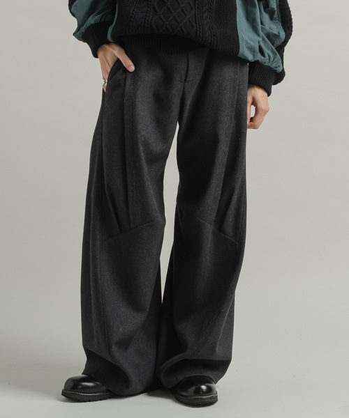 CASPER JOHN(キャスパージョン)の「Melton tuck pants/メルトンタックパンツ(その他パンツ・メンズ・ブラック/グレー/ブラウン・SMALL/X-SMALL/LARGE/MEDIUM)」の20枚目の写真