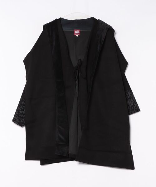 カヤ（カヤ）の「【カヤ】組子文様メンズニット羽織（カーディガン/ボレロ・メンズ・ブラウン/スミクロ/ネイビー・FREE）」の4枚目の写真