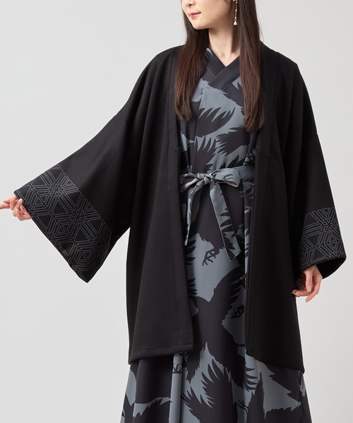 カヤ（カヤ）の「【カヤ】組子文様メンズニット羽織（カーディガン/ボレロ・メンズ・ブラウン/スミクロ/ネイビー・FREE）」の18枚目の写真