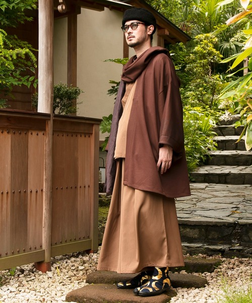 カヤ（カヤ）の「【カヤ】組子文様メンズニット羽織（カーディガン/ボレロ・メンズ・ブラウン/スミクロ/ネイビー・FREE）」の22枚目の写真