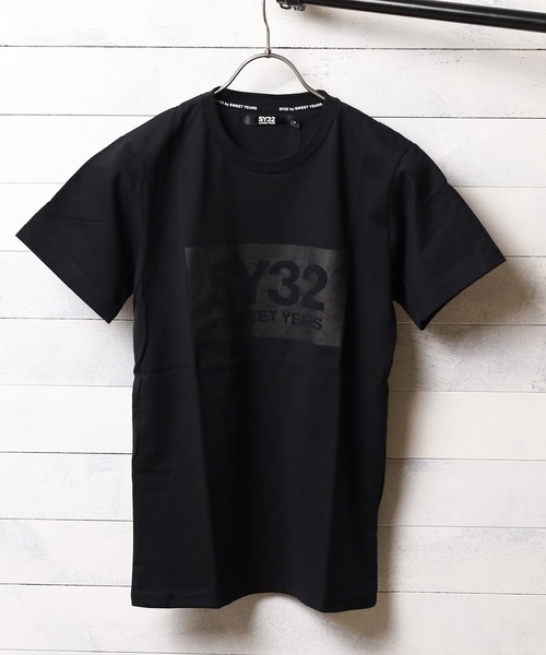 SY32 by SWEET YEARS（エスワイサーティトゥバイスィートイヤーズ）の「【RES】【SY32 by SWEET YEARS】BOXロゴT（Tシャツ/カットソー・メンズ・ホワイト/ホワイト系その他/ブラック/ブラック系その他2・MEDIUM/SMALL）」の16枚目の写真