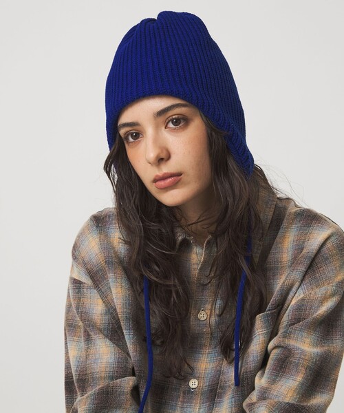 green label relaxing（グリーンレーベルリラクシング）の「【別注】＜INFIELDER DESIGN＞ビーニー / ニットキャップ（ニットキャップ/ビーニー・レディース・グレー系/ダークブラウン/コバルトブルー・FREE）」の3枚目の写真