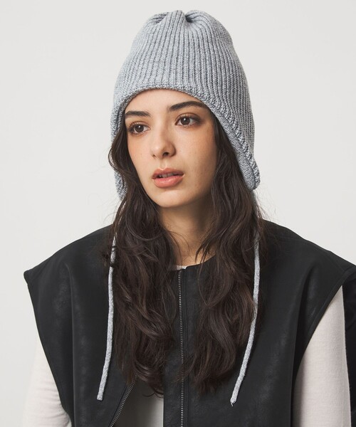 green label relaxing（グリーンレーベルリラクシング）の「【別注】＜INFIELDER DESIGN＞ビーニー / ニットキャップ（ニットキャップ/ビーニー・レディース・グレー系/ダークブラウン/コバルトブルー・FREE）」の4枚目の写真