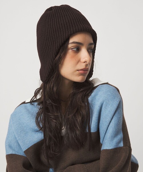 green label relaxing（グリーンレーベルリラクシング）の「【別注】＜INFIELDER DESIGN＞ビーニー / ニットキャップ（ニットキャップ/ビーニー・レディース・グレー系/ダークブラウン/コバルトブルー・FREE）」の6枚目の写真