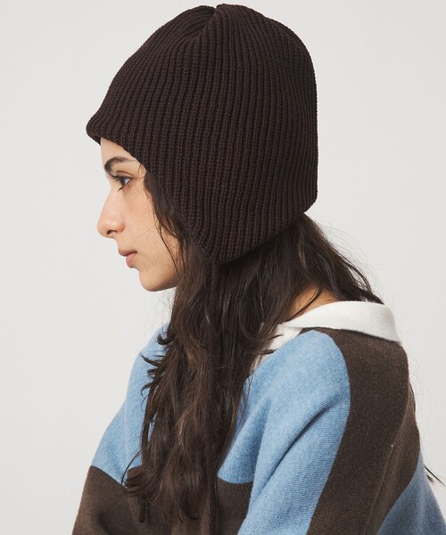 green label relaxing（グリーンレーベルリラクシング）の「【別注】＜INFIELDER DESIGN＞ビーニー / ニットキャップ（ニットキャップ/ビーニー・レディース・グレー系/ダークブラウン/コバルトブルー・FREE）」の7枚目の写真