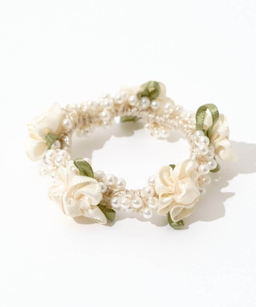 flower（フラワー）の「パーリーローズゴム（ヘアゴム・レディース・レッド/アイボリー・FREE）」の15枚目の写真