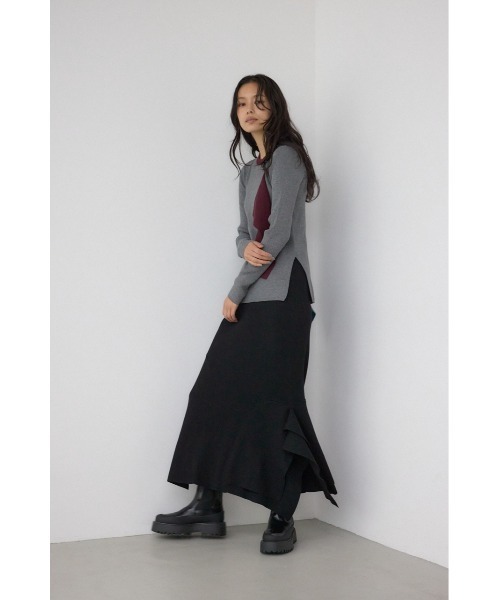 AZUL by moussy（アズールバイマウジー）の「【PLUS】パネルマーメイドスカート（スカート・レディース・ブラック/グレー系その他/ブラック系その他・SMALL/MEDIUM）」の5枚目の写真