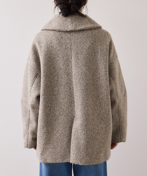 VIS（ビス）の「【WEB限定】カールシャギージャコット（ピーコート・レディース・グレー系その他/ダークブラウン/キナリ・FREE）」の22枚目の写真