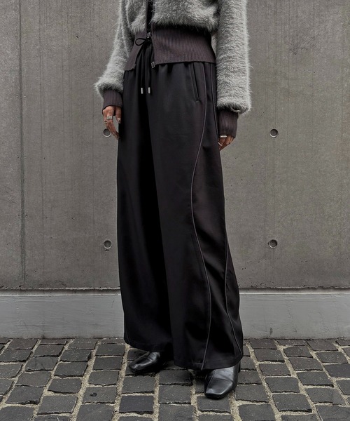 セール】【&g'aime】カーブラインパンツ Curve Line Pants（スラックス