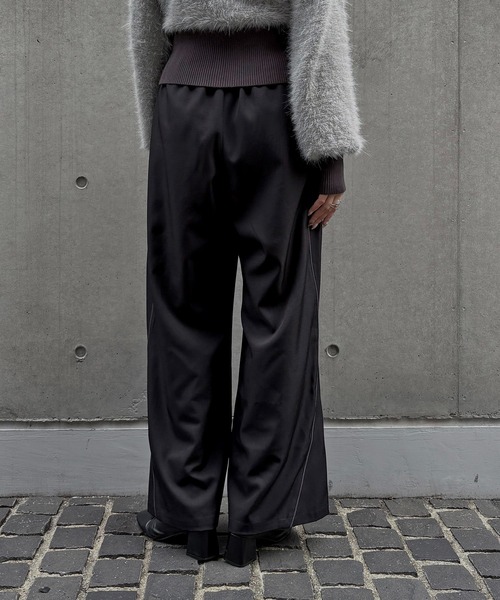 &g'aime（アンジェム）の「【&g'aime】カーブラインパンツ　Curve Line Pants（スラックス・レディース・ブラック/ブラウン・FREE）」の10枚目の写真