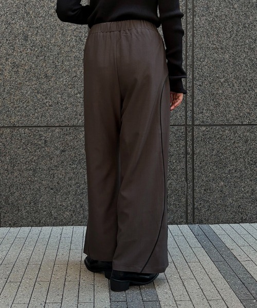 &g'aime（アンジェム）の「【&g'aime】カーブラインパンツ　Curve Line Pants（スラックス・レディース・ブラック/ブラウン・FREE）」の22枚目の写真