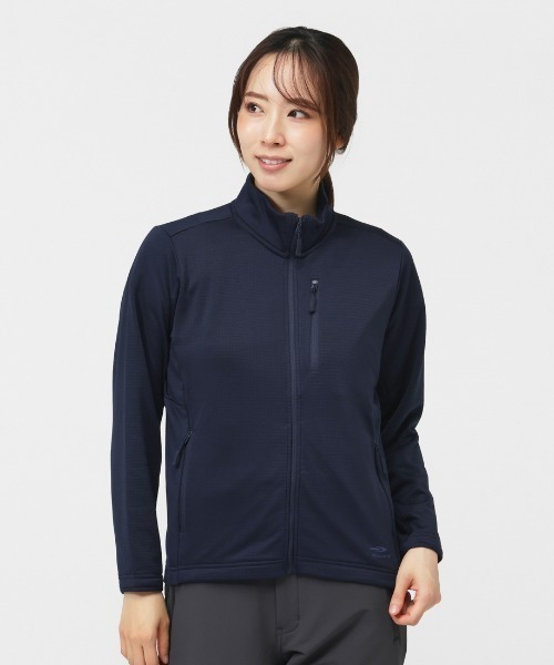 TIGORA（ティゴラ）の「ティゴラ TIGORA レディスグリッドフリースジャケット（その他アウター・レディース・アイボリー/ネイビー・S/M/L/XL）」の2枚目の写真