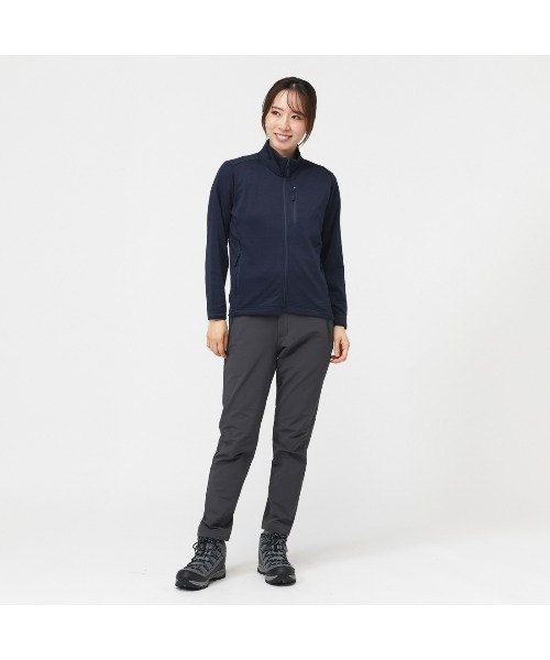 TIGORA（ティゴラ）の「ティゴラ TIGORA レディスグリッドフリースジャケット（その他アウター・レディース・アイボリー/ネイビー・S/M/L/XL）」の5枚目の写真