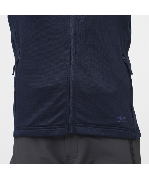 TIGORA（ティゴラ）の「ティゴラ TIGORA レディスグリッドフリースジャケット（その他アウター・レディース・アイボリー/ネイビー・S/M/L/XL）」の8枚目の写真