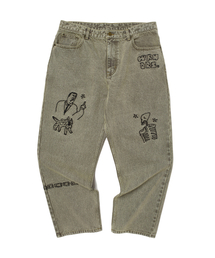 WKNDRS（ウィーキャンドース）の「TATTOO DENIM PANTS (BEIGE)（デニムパンツ）」