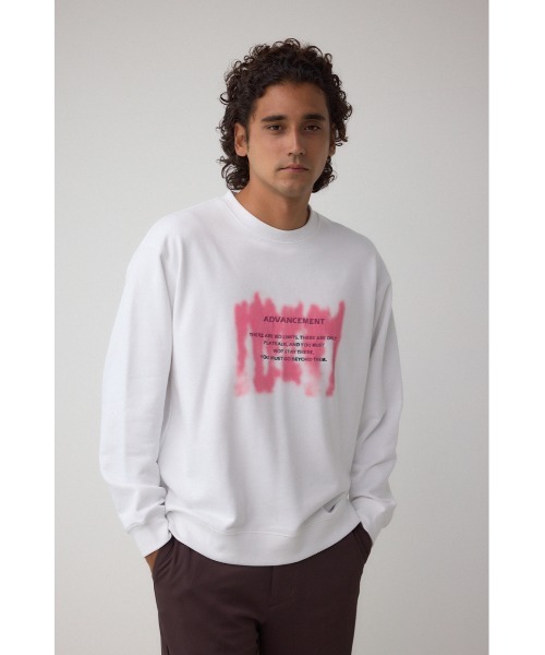 AZUL by moussy(アズールバイマウジー)の「スプレー柄スウェットトップス(スウェット・メンズ・杢グレー/ブラック/ホワイト・MEDIUM/LARGE)」の5枚目の写真