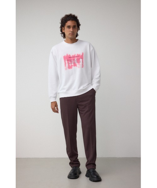 AZUL by moussy(アズールバイマウジー)の「スプレー柄スウェットトップス(スウェット・メンズ・杢グレー/ブラック/ホワイト・MEDIUM/LARGE)」の6枚目の写真
