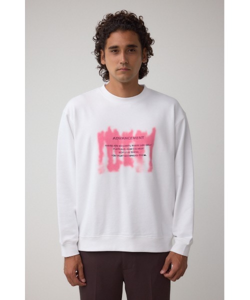 AZUL by moussy(アズールバイマウジー)の「スプレー柄スウェットトップス(スウェット・メンズ・杢グレー/ブラック/ホワイト・MEDIUM/LARGE)」の7枚目の写真