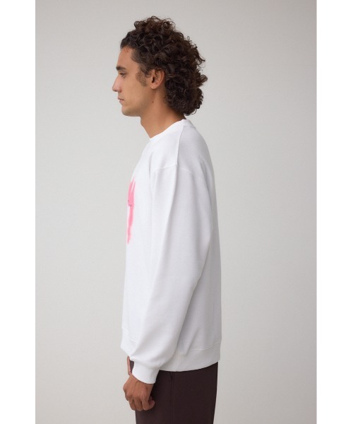 AZUL by moussy(アズールバイマウジー)の「スプレー柄スウェットトップス(スウェット・メンズ・杢グレー/ブラック/ホワイト・MEDIUM/LARGE)」の8枚目の写真