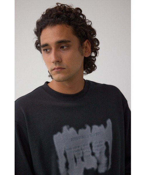 AZUL by moussy(アズールバイマウジー)の「スプレー柄スウェットトップス(スウェット・メンズ・杢グレー/ブラック/ホワイト・MEDIUM/LARGE)」の15枚目の写真