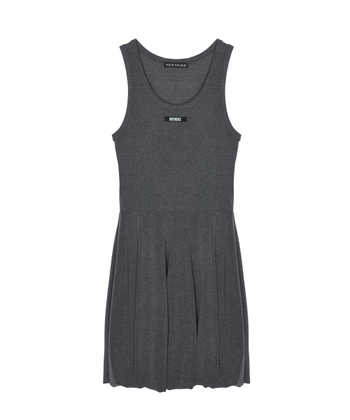 NICK&NICOLE(ニックアンドニコール)の「SHIRRING LABEL SLEEVELESS DRESS_CHARCOAL(ワンピース・レディース・その他・FREE)」の4枚目の写真