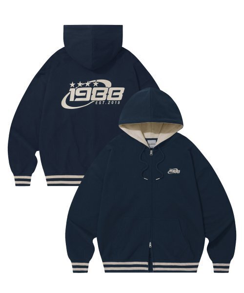 F.ILLUMINATE(フィルミネイト)の「1988 サークルロゴ フードジップアップ - ネイビー(パーカー・レディース・その他・SMALL/MEDIUM/LARGE)」の1枚目の写真
