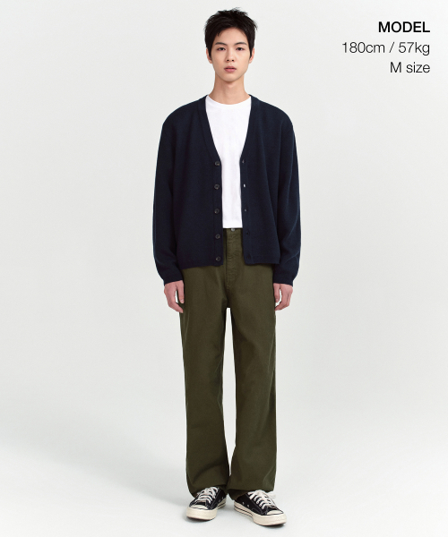 MUSINSA STANDARD（ムシンサスタンダード）の「ミニマルカーディガン【ネイビー】（カーディガン/ボレロ・メンズ・その他・SMALL/MEDIUM/LARGE/X-LARGE/XX-LARGE）」の13枚目の写真