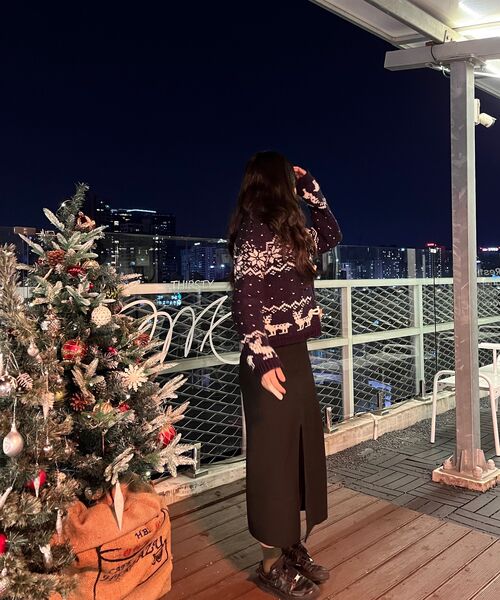 MUSINSA STANDARD WOMAN（ムシンサスタンダードウーマン）の「レディースハイウエストスリットロングスカート[ブラック]（スカート・レディース・その他・SMALL/MEDIUM/LARGE/X-SMALL）」の9枚目の写真