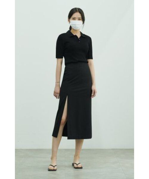 MUSINSA STANDARD WOMAN（ムシンサスタンダードウーマン）の「レディースハイウエストスリットロングスカート[ブラック]（スカート・レディース・その他・SMALL/MEDIUM/LARGE/X-SMALL）」の19枚目の写真