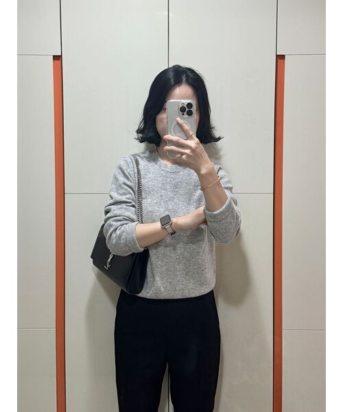 MUSINSA STANDARD WOMAN（ムシンサスタンダードウーマン）の「レディーススリムストレート隠しバンディングスラックス[ブラック]（スラックス・レディース・その他・30/31/24/25/26/27/28/29/34/32）」の11枚目の写真