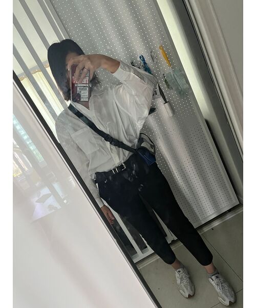 MUSINSA STANDARD WOMAN（ムシンサスタンダードウーマン）の「レディーススリムストレート隠しバンディングスラックス[ブラック]（スラックス・レディース・その他・30/31/24/25/26/27/28/29/34/32）」の13枚目の写真