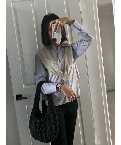MUSINSA STANDARD WOMAN（ムシンサスタンダードウーマン）の「レディーススリムストレート隠しバンディングスラックス[ブラック]（スラックス・レディース・その他・30/31/24/25/26/27/28/29/34/32）」の14枚目の写真