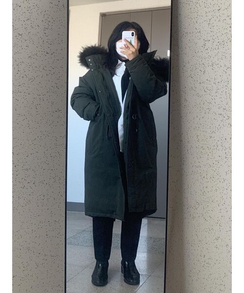 MUSINSA STANDARD WOMAN（ムシンサスタンダードウーマン）の「レディーススリムストレート隠しバンディングスラックス[ブラック]（スラックス・レディース・その他・30/31/24/25/26/27/28/29/34/32）」の16枚目の写真