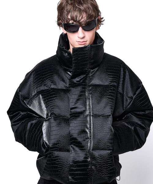 DANKE SCHON（ダンケシェーン）の「DankeSchon/ダンケシェーン/PU SHORT BLOUSON CROCODILE（ブルゾン・レディース・ブラック・L/M/S）」の6枚目の写真