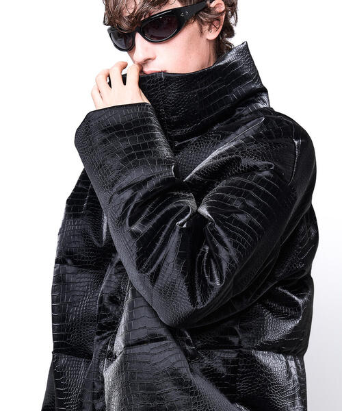 DANKE SCHON（ダンケシェーン）の「DankeSchon/ダンケシェーン/PU SHORT BLOUSON CROCODILE（ブルゾン・レディース・ブラック・L/M/S）」の10枚目の写真