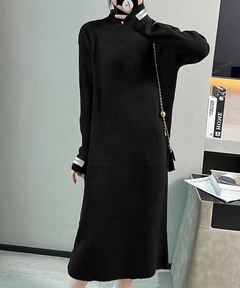 セール】ラメブレンドリブニットワンピース（ワンピース）｜LAGUNAMOON