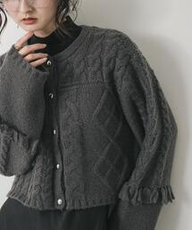 SENSE OF PLACE by URBAN RESEARCH | パッチワークケーブルニットカーディガン(カーディガン/ボレロ)