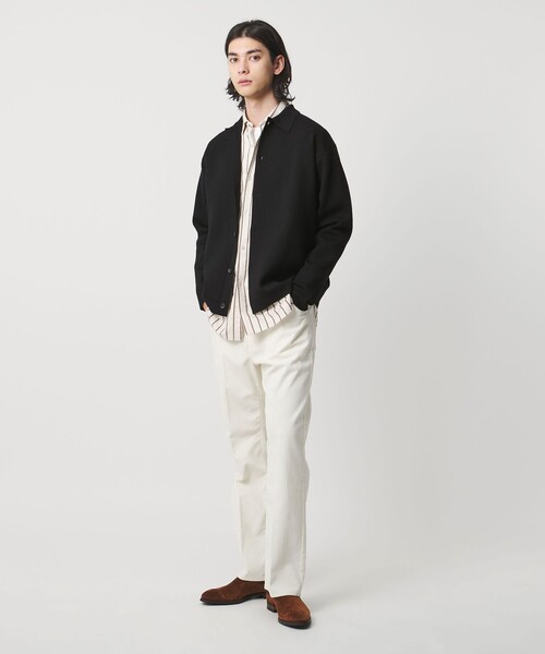 UNITED ARROWS（ユナイテッドアローズ）の「ウール カシミヤ スウェット ポロカラー カーディガン（カーディガン/ボレロ・メンズ・グレー系/ブラック・L/S/M/XL）」の8枚目の写真