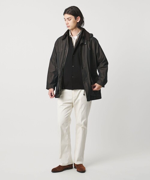 UNITED ARROWS（ユナイテッドアローズ）の「ウール カシミヤ スウェット ポロカラー カーディガン（カーディガン/ボレロ・メンズ・グレー系/ブラック・L/S/M/XL）」の9枚目の写真