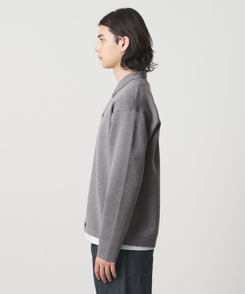 UNITED ARROWS（ユナイテッドアローズ）の「ウール カシミヤ スウェット ポロカラー カーディガン（カーディガン/ボレロ・メンズ・グレー系/ブラック・L/S/M/XL）」の11枚目の写真