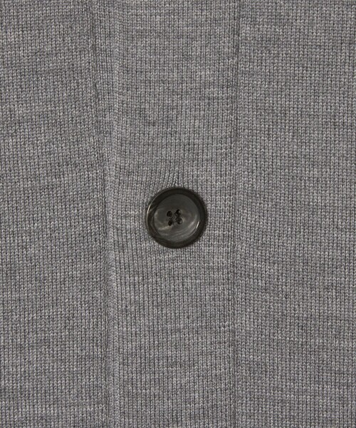 UNITED ARROWS（ユナイテッドアローズ）の「ウール カシミヤ スウェット ポロカラー カーディガン（カーディガン/ボレロ・メンズ・グレー系/ブラック・L/S/M/XL）」の18枚目の写真