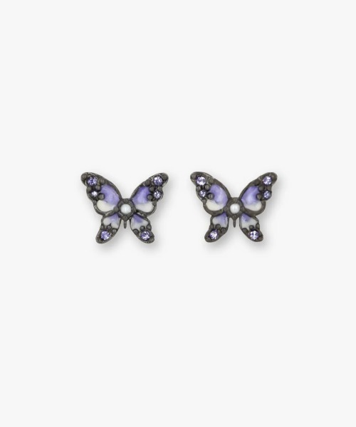 ANNA SUI(アナスイ)の「蝶モチーフ ピアス(ピアス(両耳用)・レディース・パープル/ゴールド・FREE)」の4枚目の写真