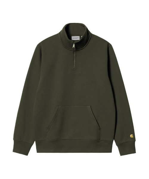Carhartt WIP（カーハートダブリューアイピー）の「CHASE NECK ZIP SWEAT（スウェット・メンズ・カーキ/ブラック・MEDIUM/LARGE/X-LARGE/SMALL）」の2枚目の写真