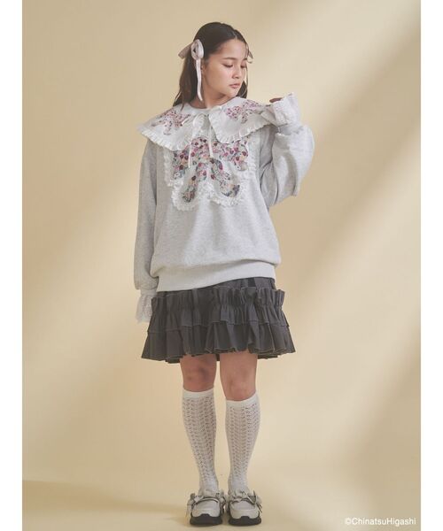 merry jenny（メリージェニー）の「Dream Garden-tulip ribbon collar（付け襟・レディース・オフホワイト・FREE）」の9枚目の写真