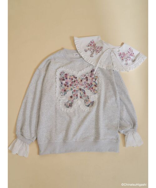 merry jenny（メリージェニー）の「Dream Garden-tulip ribbon collar（付け襟・レディース・オフホワイト・FREE）」の11枚目の写真